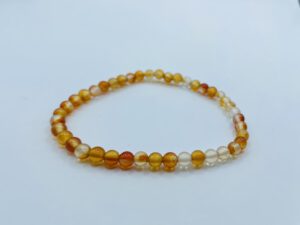 Agaat Oranje Armband (4 mm kralen)