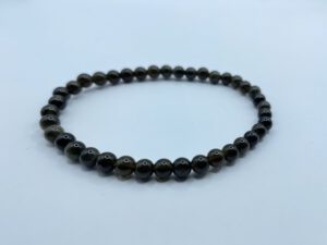 Obsidiaan Goud Armband (4 mm kralen)