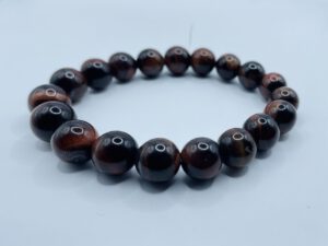 Tijgeroog Rood Armband (10 mm kralen)