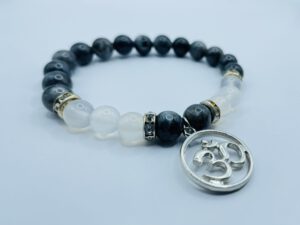 Labradoriet & Agaat Armband Ohm (8 mm kralen)