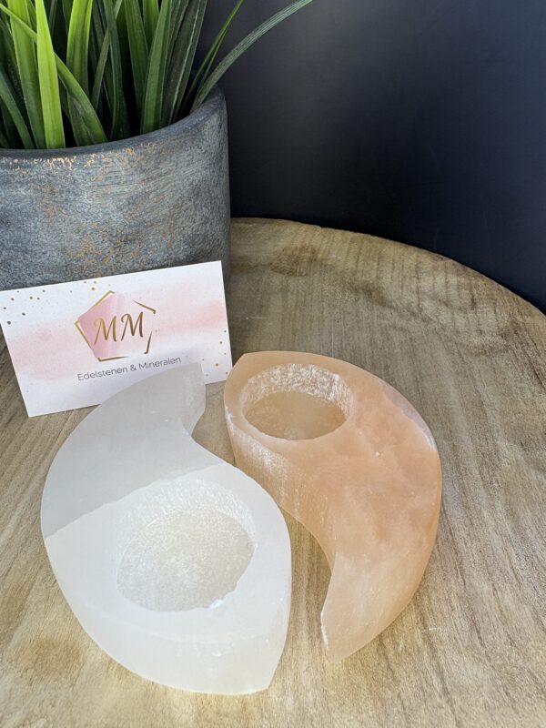Seleniet Waxinelichthouder – 12 cm Ying Yang