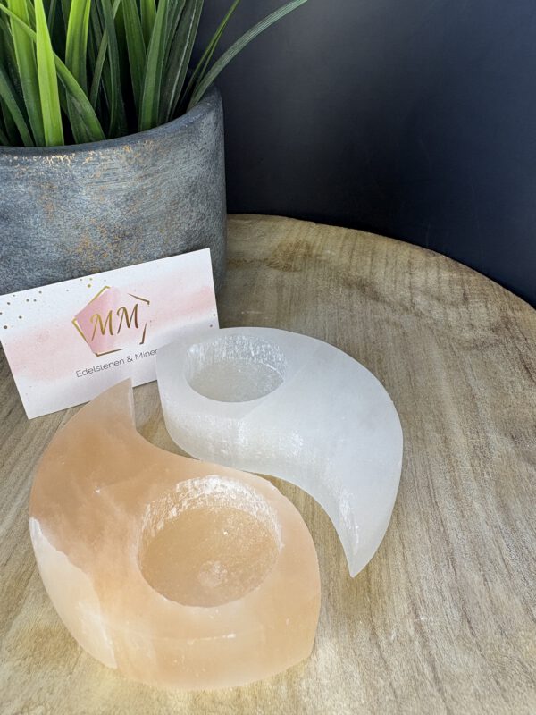 Seleniet Waxinelichthouder – 12 cm Ying Yang