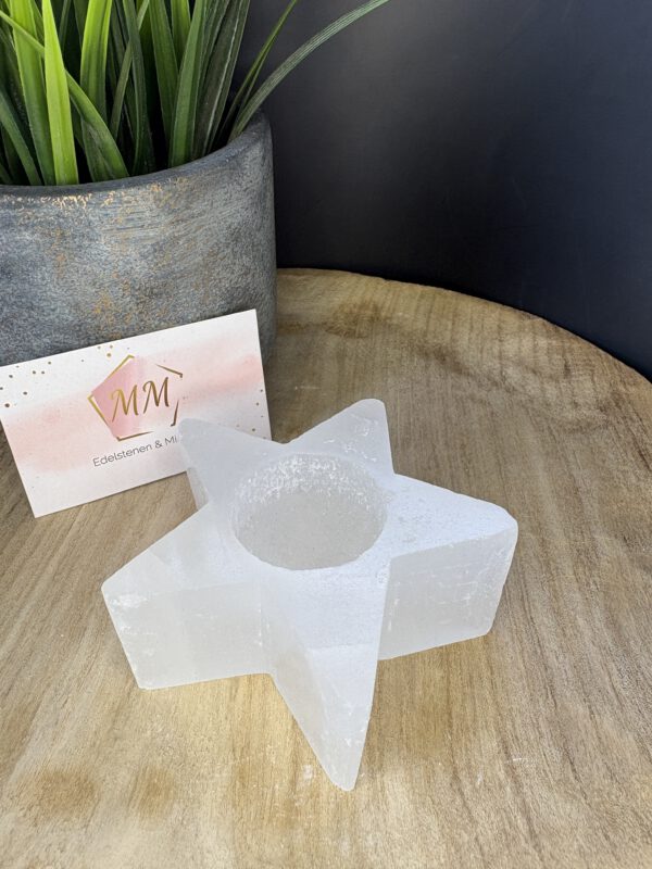 Seleniet Waxinelichthouder – Stervorm ±9 cm