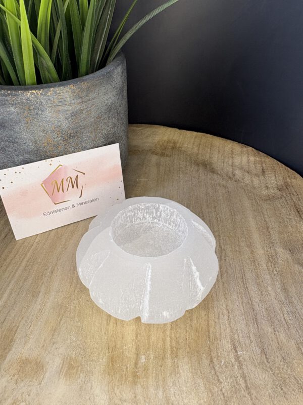 Seleniet Waxinelichthouder – Rond ±9 cm