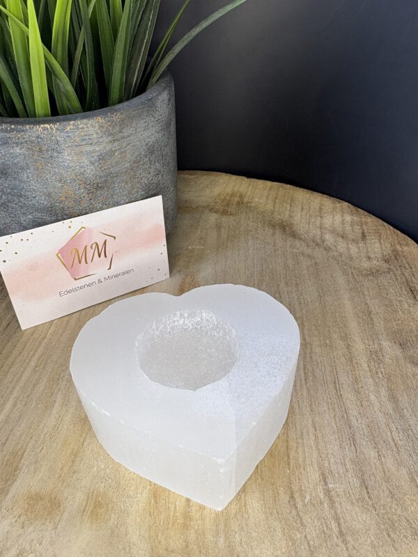 Seleniet Waxinelichthouder – Hart ±9 cm