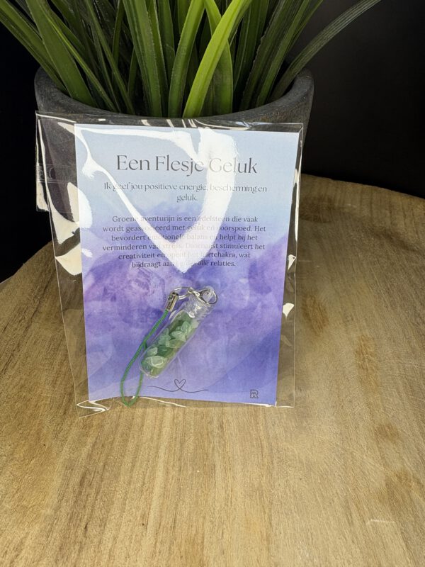 Flesje Geluk met Groene Aventurijn