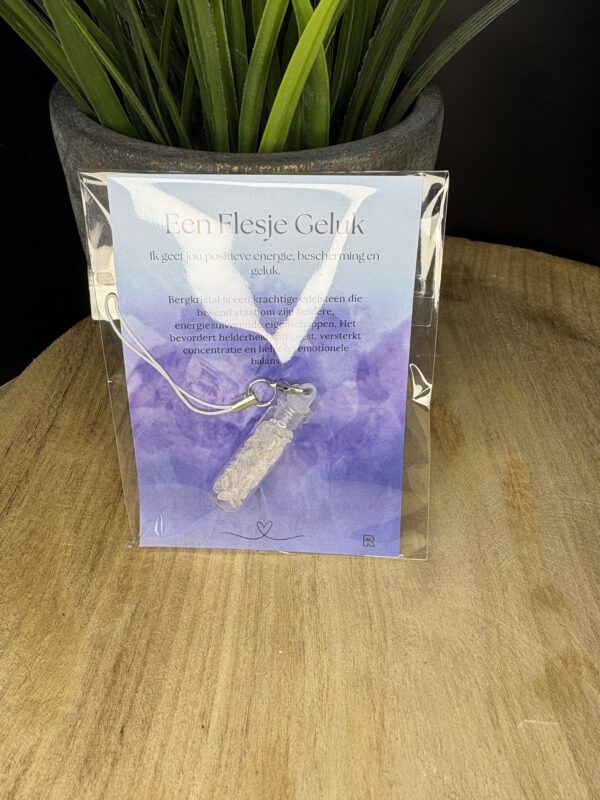 Flesje Geluk met Bergkristal