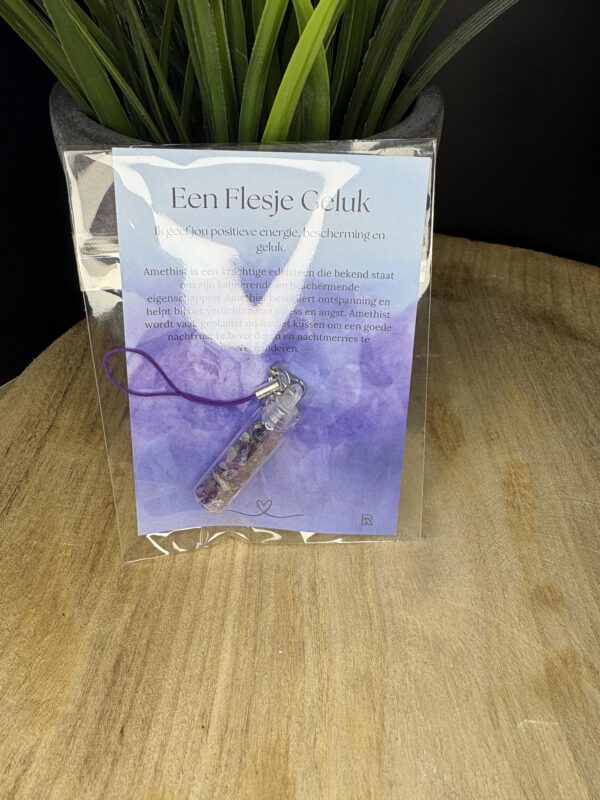 Flesje Geluk met Amethist