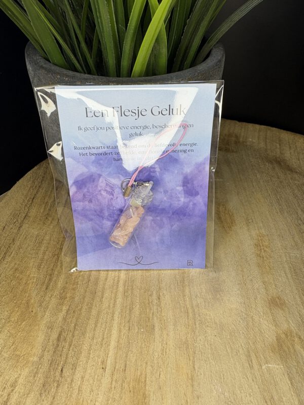 Flesje Geluk met Rozenkwarts