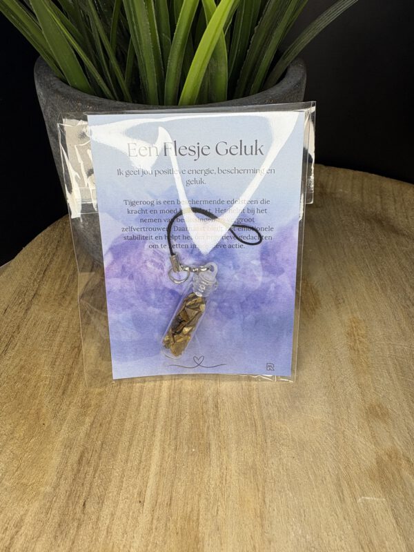 Flesje Geluk met Tijgeroog